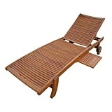 Sonnenliege SPRINGFIELD Liegestuhl aus FSC Eukalyptus Holz Liege Liegestuhl Gartenliege Deckchair