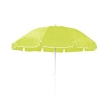 Sonnenschirm 200cm UV35+ Strandschirm grün limette knickbar Balkon Schirm Volant