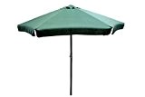 Sonnenschirm mit Kurbel und Krempe 3 Meter grün rund Schirm