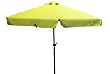 Sonnenschirm mit Kurbel und Krempe 4 Meter grün rund Schirm