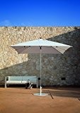 Sonnenschirm Parasol | Weiß / Creme | 250 x 250 cm | Viereckig / Quadratisch | SORARA | MILANO | ...