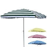 Sonnenschirm rechteckig 120X180 cm, knickbar, aus langlebigem Polyester, blau - Strandschirm Garten Schirm Sonnenschutz