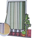 Sonnensegel für Außen aus Stoff Lines mit Ringe für Balkon, Terrasse, Haus - cm 150 x 250 - Grün