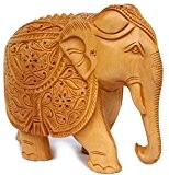 SouvNear Elefanten Tiere Deko Figuren / Skulpturen / Statuen - handgefertigte dekorative Massiv aus Holz Elefanten Indien, dekorative Tierfiguren und ...