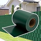 SPEED Sichtschutz Rolle PVC Streifen für Ihren Garten Zaun für Ihre Privatsphäre Grün 35m 28100B