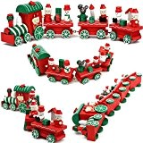 SSITG Cute Weihnachtszug Holz Zug Eisenbahn Weihnachtsdeko Weihnachten Kinder Geschenk