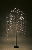 SSITG Solar LED Baum 1,37m Höhe mit 200 warmweißen LED Trauerweide beleuchtet