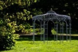 Stabiler Gartenpavillon aus Metall, verzinkt 250cm , Pavillon in Schwarz, Weiß, Tannengrün oder Anthrazit