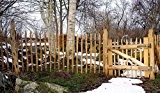 Staketenzaun-Tor - Kastanie - im Maß 100 x 120 cm ( Breite x Höhe ) als Gartentor / Holztor aus ...