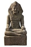 Statue Pharao, ca. 99cm hoch, Figur aus Lavastein, Handarbeit