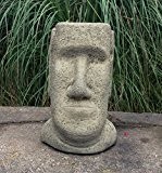 Stein Garten Osterinsel-Kopf-Statue Skulptur Ornament Moai Tiki
