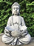 Steinfigur Buddha Lotusschale Pflanzschale Blumentopf frostfest 5,5 kg 30 cm