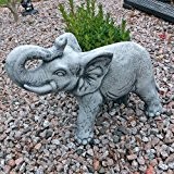 Steinfigur Elefanten Elefant Dumbo Gartenfigur Tierfigur Dekofigur Skulptur Patiniert