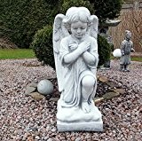 Steinfigur Engel Engelsbüste Skulptur Engelsmotiv Putte Gartendeko Grabengel Frostsicher massiver Steinguss