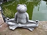 Steinfigur Frosch für Garten Deko-Tier Figur -Koi Teich Gartenfiguren Steinguss