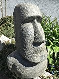 Steinfigur Garten Figur Lavastein Moai Skulptur Büste Osterinseln gross H 40 cm