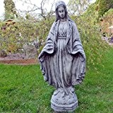 Steinfigur Heilige Maria Mutter Gottes Madonna Skulptur Engel 70cm Frostfrei massiver Steinguss