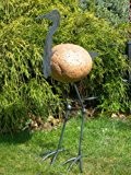 Steinfigur Kranich Höhe 70 cm Gartendeko Steinvogel