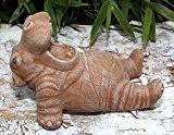 Steinfigur Nilpferd - Terrakotta, Hippo, Garten, Deko, Stein, Figur, Frostsicher, Steinguss