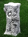 Steinfigur Nr.344 Gartensäule Sockel Säule EULE ca. 50 cm ca. 30 kg Frostfest