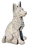 Steinfigur Schäferhund, Hund, Tierfigur aus Steinguss, Hundefigur