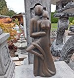 Steinfigur Skulptur Statue Frau Mann Akt Love Tänzerin Steinguss 30 cm Bronze Patiniert Frostfest