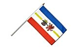 Stockflagge Deutschland Mecklenburg-Vorpommern - 30 x 45 cm