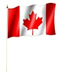 Stockflagge/Stockfahne KANADA / CANADA Flagge/Fahne ca. 30 x 45 cm mit ca. 60cm Stab/Stock