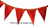 Stoff Wimpelkette handgefertigt orange Party/Schlafzimmer/Garten Banner Dekoration