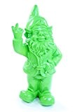 Stone-Lite Figur - Gartenzwerg mit Stinkefinger - 20 cm - grün - lustiges Geschenk