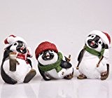 Stone-Lite Figuren-Set - 3 x lustiger Winter-Pinguin - verschiedene fröhliche Motive