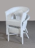 Stuhl weiß Sessel NEU in der Farbe weiß zweier Set aus Rattan
