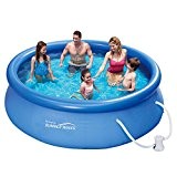 Summer Waves Fast Set Quick Up Pool + Pumpe 305x76cm Swimming Pool Familien Schwimmbad mit Filterpumpe 
