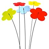 SUNPLAY "Sonnenfänger Blumen" im FARBMIX, 5 Stück zu je 20 cm Durchmesser im Set + 70 cm Schwingstäbe