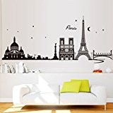 sypure (TM) Romantische DIY Paris City Eiffelturm Wand Aufkleber Wandbild Art Decor ADESIVO de parede Home Dekoration Aufkleber Tapete Zimmer ...