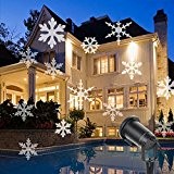 TD Design Wasserdicht LED Projektor Lampe für Weihnachten, Weiße Schneeflocken