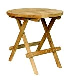 Teak Beistelltisch Tisch Balkontisch Holz klappbar Ø 40 cm