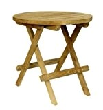 Teak Beistelltisch Tisch Balkontisch Holz klappbar Ø 60 cm