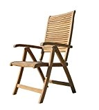Teak Sessel verstellbar Gartenstühle Klappstuhl Teak Holz Gartenmöbel