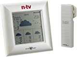 Technoline n -TV WetterDirektStation WD 4000 n-tv, Weiß, 2-teilig bestehend aus Station und Sensor