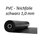 Teichfolie PVC Schwarz, 1,0mm Breite 2 m