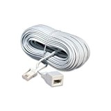 Telephone Extension Lead, 20M Long Phone Extension Cord for Phones, Faxes, Modems, Answering Machines - Suitable for BT and Other ...