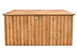 Tepro Metall-Gerätebox Kissen-Box Garten-Schrank 1450 Liter Gartentruhe in Eiche Holz-Optik