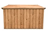 Tepro Metall-Gerätebox Kissen-Box Garten-Schrank 590 Liter Gartentruhe in Holz-Optik Eiche