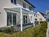 Terrasseüberdachung / Terrassendach Classico L 5000 x 3500mm aus Aluminium mit VSG Glas klar 10.2 RAL 9016 Verkehrsweiß