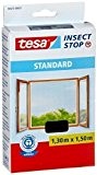 tesa Fliegengitter für Fenster, Standard Qualität (1,30m x 1,50m / 5er Vorteilspack, anthrazit)