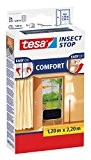 tesa® Insect Stop Fliegengitter COMFORT für Türen, anthrazit, durchsichtig, 1,20 m x 2,20 m (2er Pack)