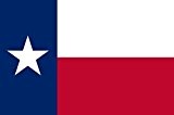 Texas-Flagge, 152 x 91,5 cm, 100 % Polyester, mit Metallösen, doppelt genäht