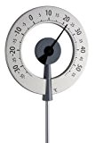 TFA Dostmann Design-Gartenthermometer Lollipop 12.2055.10, anthrazit mit schwarzem Zeiger