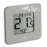 TFA Dostmann digitales Thermo-Hygrometer Style 30.5021.02, light Taupe mit Ornament